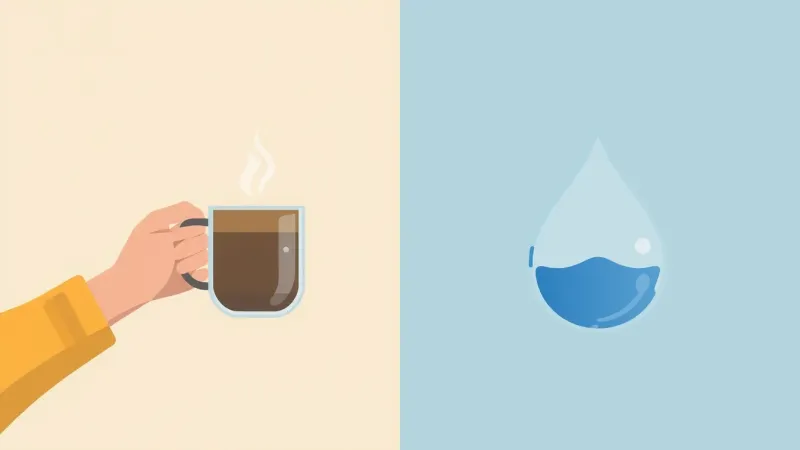 Coffee and hydration illustration