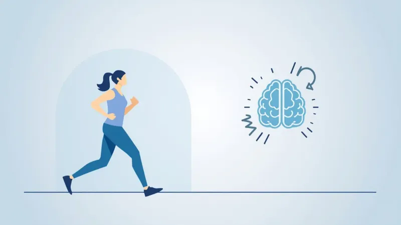Exercise reducing anxiety illustration