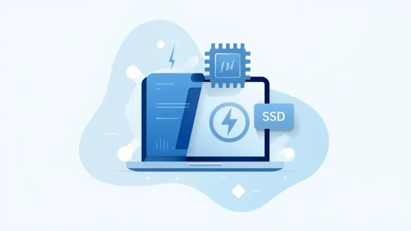 SSD faster boot time illustration