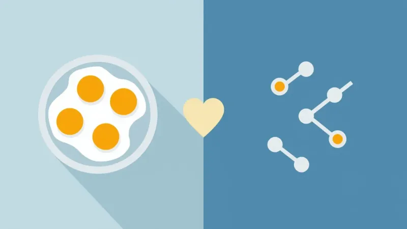 Eggs and cholesterol health illustration