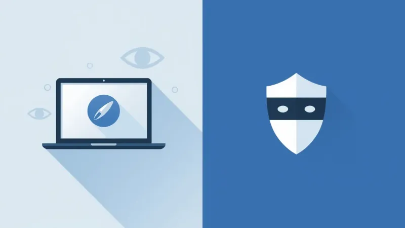 Incognito mode privacy illustration